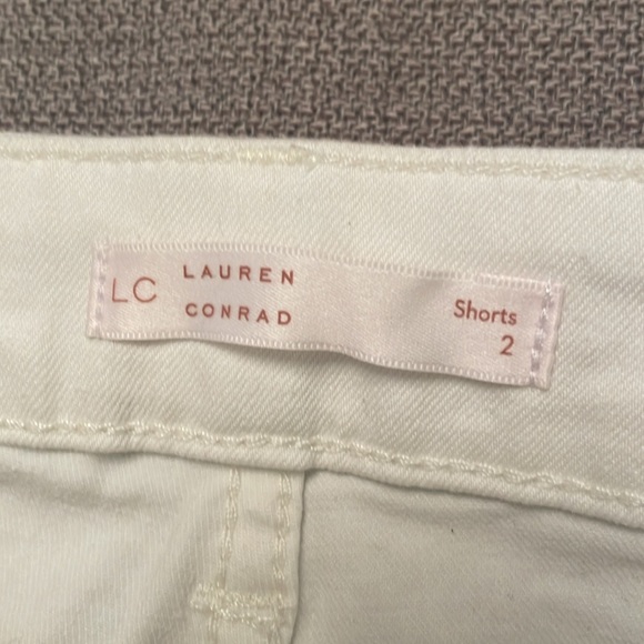 NWT $44 Lauren Conrad White Cuffed Shorts HIGH RISE - Picture 6 of 14